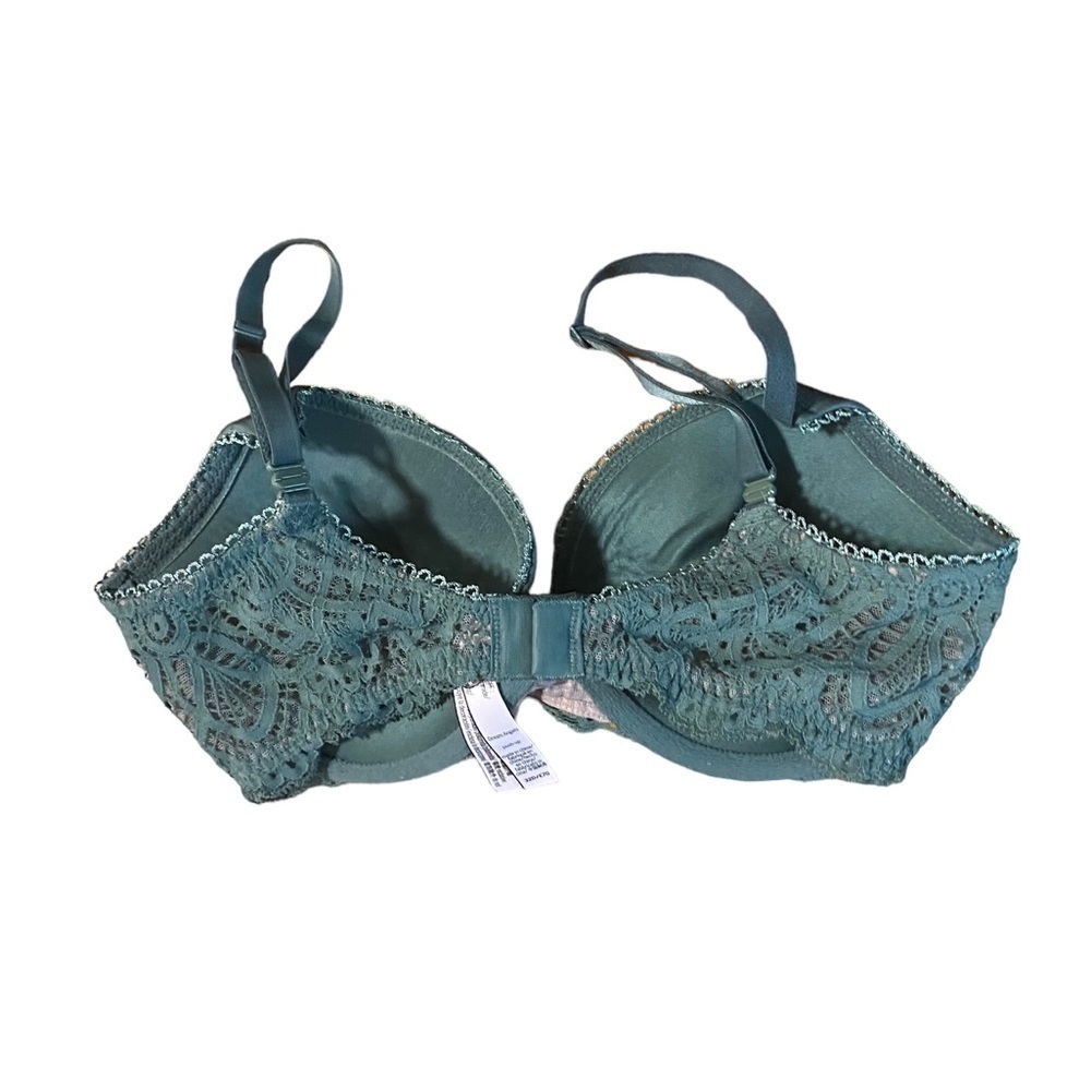 Victoria's Secret Dream Angels Lightly Lined Demi Bra 32D w/Lace Green - Picture 6 of 14